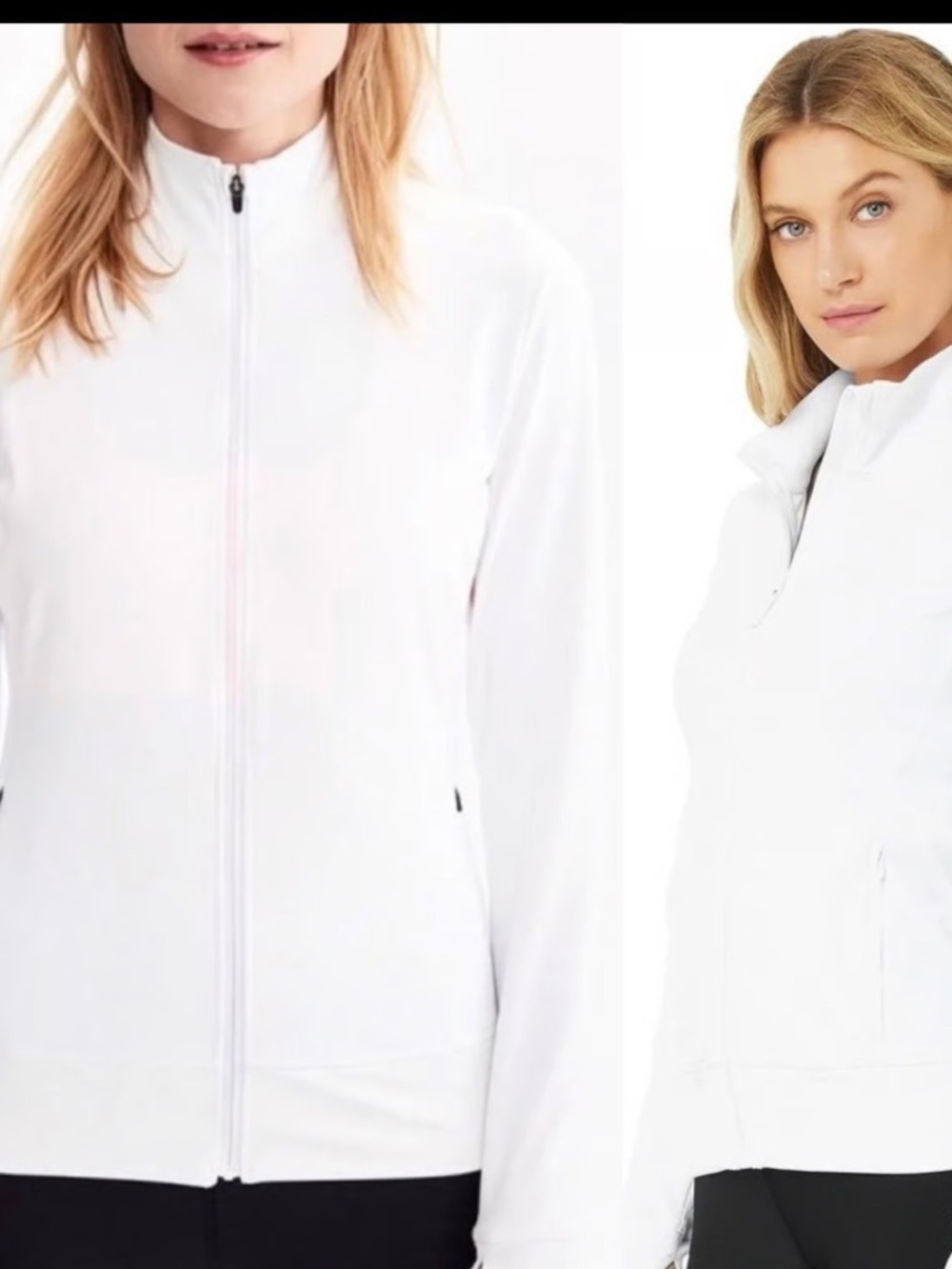 Lolë athletic full-zip performance jacket in white size small